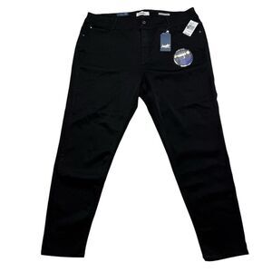 NWT Angels Curvy Skinny Tummy Tech Black Jeans Womens 22W Plus Size Flap Pockets
